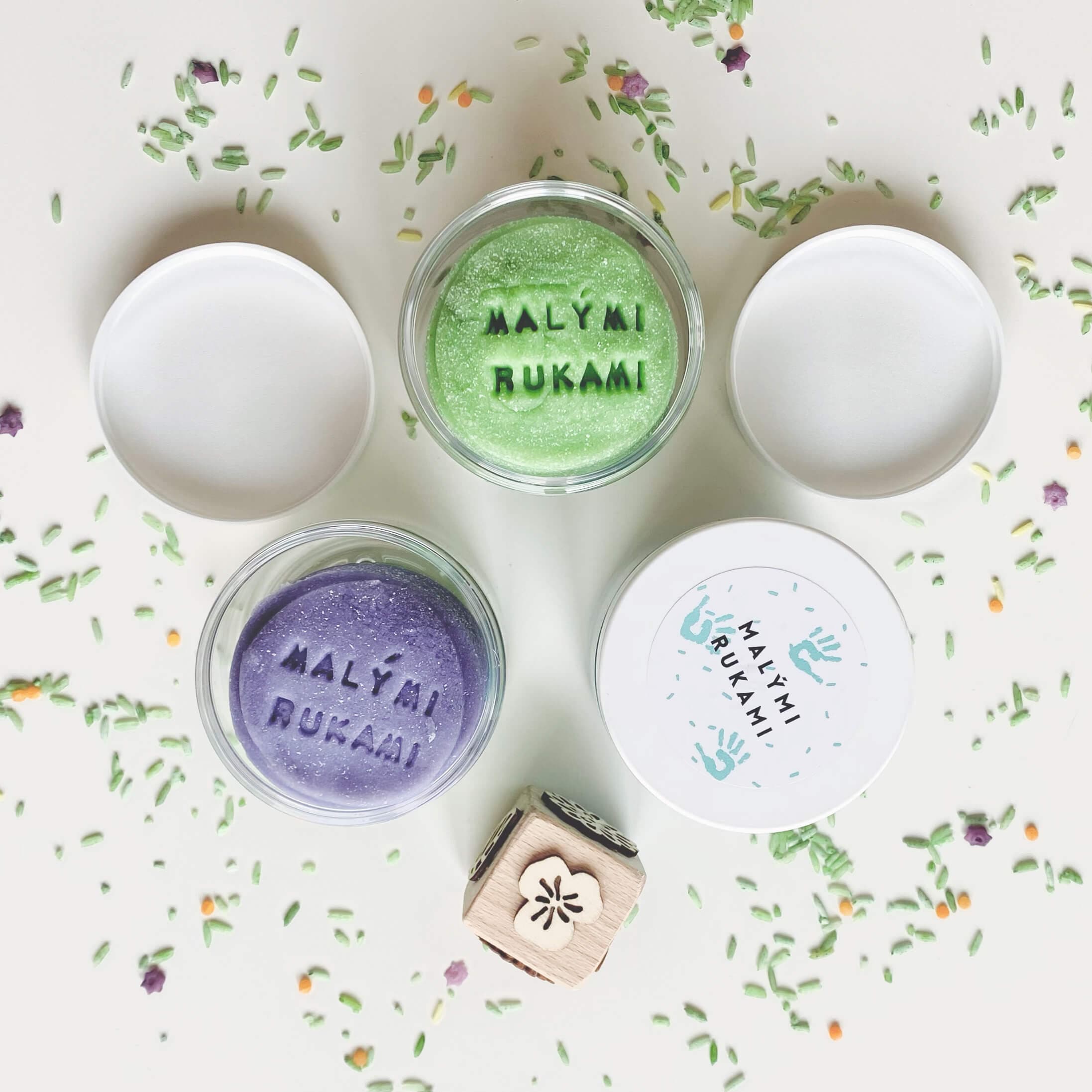 Child playing with plastelina